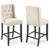 Modway EEI-4020 Baronet Counter Bar Stool Upholstered Fabric Set of 2