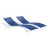 Modway EEI-4038-WHI Glimpse Outdoor Patio Mesh Chaise Lounge Set of 2