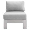 Modway EEI-4227-SLV Shore Sunbrella® Fabric Aluminum Outdoor Patio Armless Chair