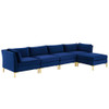 Modway EEI-4273 Ardent 5-Piece Performance Velvet Sectional Sofa