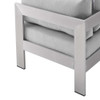 Modway EEI-4317-SLV-SET Shore Sunbrella® Fabric Outdoor Patio Aluminum 5 Piece Sectional Sofa Set