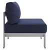 Modway EEI-4320-SLV-SET Shore Sunbrella® Fabric Outdoor Patio Aluminum 9 Piece Sectional Sofa Set