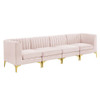 Modway EEI-4348 Triumph Channel Tufted Performance Velvet 4-Seater Sofa