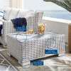 Modway EEI-4355-LGR Conway Sunbrella® Outdoor Patio Wicker Rattan 4-Piece Furniture Set