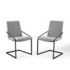 Modway EEI-4489-BLK Pitch Dining Armchair Upholstered Fabric Set of 2