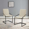 Modway EEI-4489-BLK Pitch Dining Armchair Upholstered Fabric Set of 2