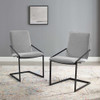 Modway EEI-4489-BLK Pitch Dining Armchair Upholstered Fabric Set of 2