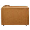 Modway EEI-4494-TAN Restore Vegan Leather Sectional Sofa Corner Chair - Tan