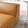 Modway EEI-4495-TAN Restore Vegan Leather Sectional Sofa Armless Chair - Tan