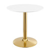 Modway EEI-4543-GLD-WHI Verne 28" Dining Table - Gold/White