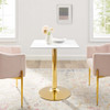 Modway EEI-4546-GLD-WHI Verne 28" Square Dining Table - Gold/White