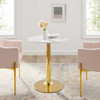 Modway EEI-4548-GLD-WHI Verne 28" Artificial Marble Dining Table - Gold/White