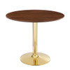 Modway EEI-4550-GLD-WAL Verne 35" Dining Table - Gold/Walnut