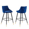 Modway EEI-4595 Adorn Performance Velvet Bar Stool Set of 2