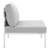 Modway EEI-4691-GRY-SET Harmony 4-Piece  Sunbrella® Outdoor Patio Aluminum Seating Set