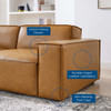 Modway EEI-4715-TAN Restore 6-Piece Vegan Leather Sectional Sofa - Tan