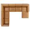 Modway EEI-4716-TAN Restore 7-Piece Vegan Leather Sectional Sofa - Tan