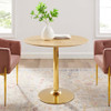 Modway EEI-4739-GLD-NAT Verne 35" Dining Table - Gold/Natural