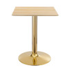 Modway EEI-4741-GLD-NAT Verne 24" Square Dining Table - Gold/Natural