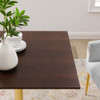 Modway EEI-4744-GLD-CHE Verne 35" Square Dining Table - Gold/Cherry Walnut