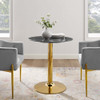 Modway EEI-4746-GLD-BLK Verne 28" Artificial Marble Dining Table - Gold/Black