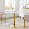 Modway EEI-4750-GLD-WHI Verne 48" Oval Dining Table - Gold/White