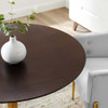 Modway EEI-4753-GLD-CHE Verne 40" Dining Table - Gold/Cherry Walnut