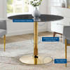 Modway EEI-4757-GLD-BLK Verne 40" Artificial Marble Dining Table - Gold/Black