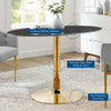 Modway EEI-4759-GLD-BLK Verne 48" Artificial Marble Dining Table - Gold/Black