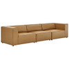 Modway EEI-4789 Mingle Vegan Leather 3-Piece Sectional Sofa