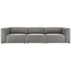 Modway EEI-4789 Mingle Vegan Leather 3-Piece Sectional Sofa