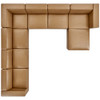 Modway EEI-4799 Mingle Vegan Leather 8-Piece Sectional Sofa Set