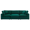 Modway EEI-4817 Commix Down Filled Overstuffed Performance Velvet 3-Seater Sofa