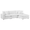 Modway EEI-4818 Commix Down Filled Overstuffed Performance Velvet 4-Piece Sectional Sofa