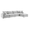Modway EEI-4820 Commix Down Filled Overstuffed Performance Velvet 5-Piece Sectional Sofa