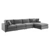 Modway EEI-4820 Commix Down Filled Overstuffed Performance Velvet 5-Piece Sectional Sofa