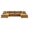 Modway EEI-4821 Commix Down Filled Overstuffed Performance Velvet 6-Piece Sectional Sofa