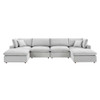 Modway EEI-4821 Commix Down Filled Overstuffed Performance Velvet 6-Piece Sectional Sofa