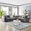 Modway EEI-4823 Commix Down Filled Overstuffed Performance Velvet 5-Piece Sectional Sofa