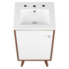 Modway EEI-4897-WAL-WHI Transmit 18" Bathroom Vanity - Walnut/White