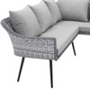 Modway EEI-4908-GRY-GRY Endeavor Wicker Rattan Outdoor Patio Wicker Rattan Seating Set - Gray/Gray