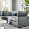 Modway EEI-4920 Commix Down Filled Overstuffed Vegan Leather 5-Piece Sectional Sofa