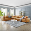Modway EEI-4921 Commix Down Filled Overstuffed Vegan Leather 6-Piece Sectional Sofa