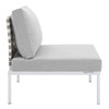 Modway EEI-4927-TAN-SET Harmony 6-Piece  Sunbrella® Basket Weave Outdoor Patio Aluminum Sectional Sofa Set