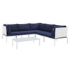 Modway EEI-4928-WHI-SET Harmony 6-Piece  Sunbrella® Outdoor Patio Aluminum Sectional Sofa Set