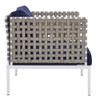 Modway EEI-4935-TAN-SET Harmony 7-Piece  Sunbrella® Basket Weave Outdoor Patio Aluminum Sectional Sofa Set