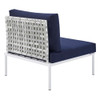 Modway EEI-4938-TAU-SET Harmony 8-Piece  Sunbrella® Basket Weave Outdoor Patio Aluminum Sectional Sofa Set