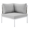 Modway EEI-4938-TAU-SET Harmony 8-Piece  Sunbrella® Basket Weave Outdoor Patio Aluminum Sectional Sofa Set