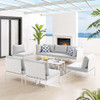 Modway EEI-4940-WHI-SET Harmony 8-Piece  Sunbrella® Outdoor Patio Aluminum Sectional Sofa Set