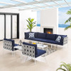 Modway EEI-4945-GRY-SET Harmony 8-Piece  Sunbrella® Outdoor Patio Aluminum Sectional Sofa Set